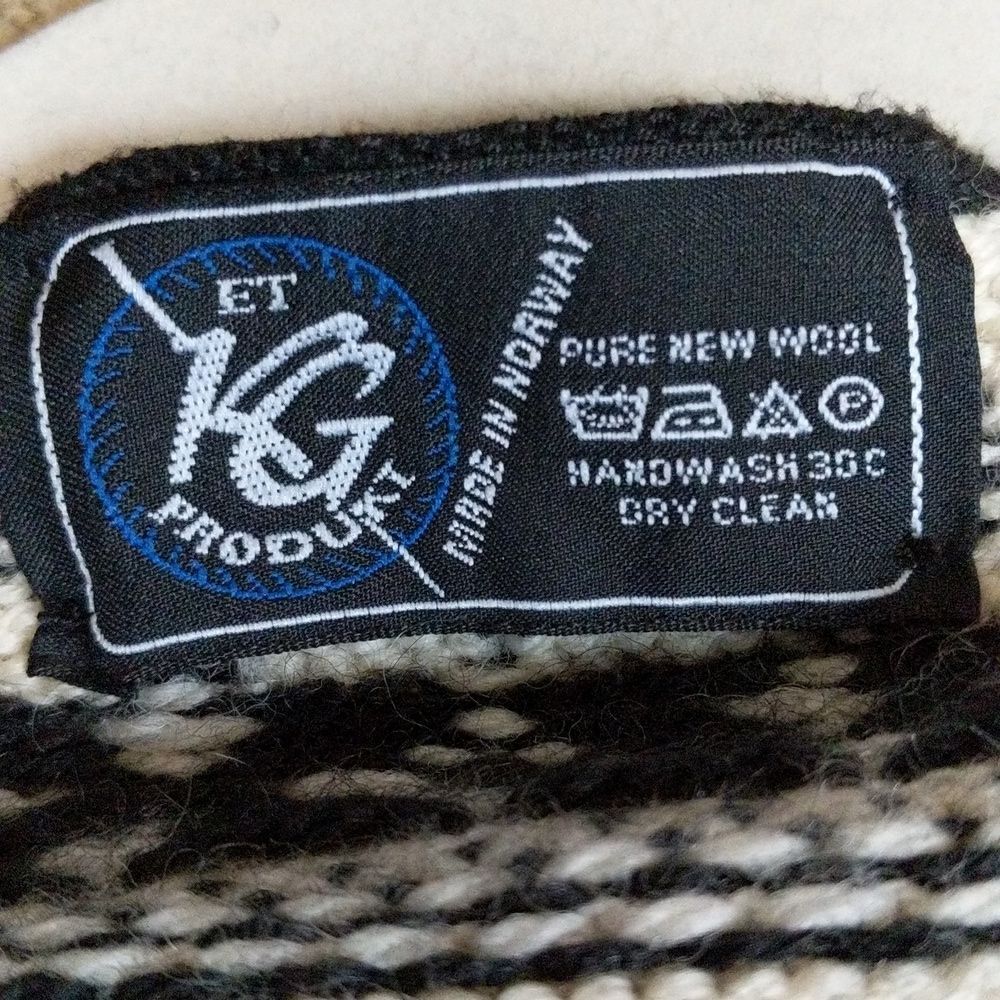 ET KG Norwegian Icelandic fisherman Faire Isle sweater cardigan - Picture 4 of 11